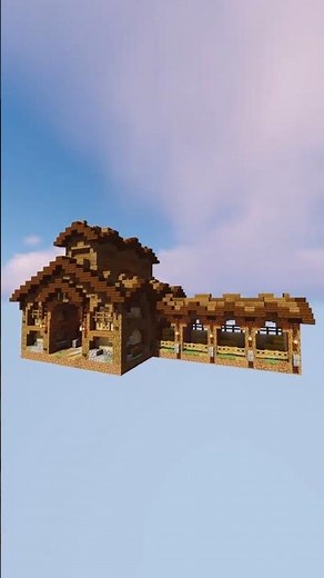 A Cozy Wooden Stable? in MINECRAFT?! 🐴 | Download Available! #shorts #minecraftbuilding