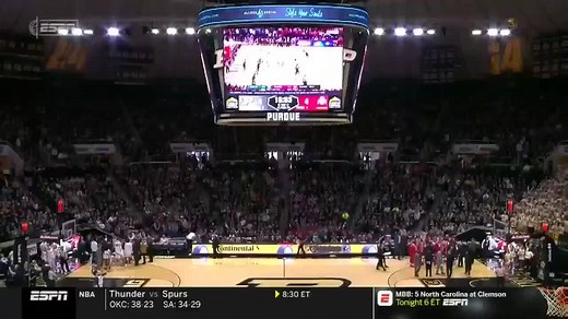 Here's a look at Purdue fans' reaction inside Mackey when Indiana beat Michigan State... Lots of golf claps in there, but applause nonetheless. 😅 | Big Ten Network