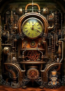 Intricate Steampunk Science and Engineering Materials Artwork - Etsy