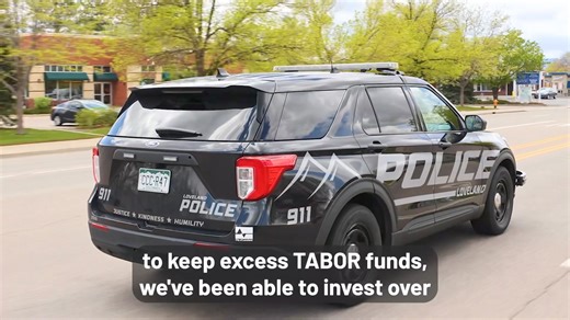 Loveland, your TABOR support over the last 20 years has allowed us to invest over $7 million in public safety, $2 million of which went to the Police Department. 🚓 | City of Loveland, Colorado - Government