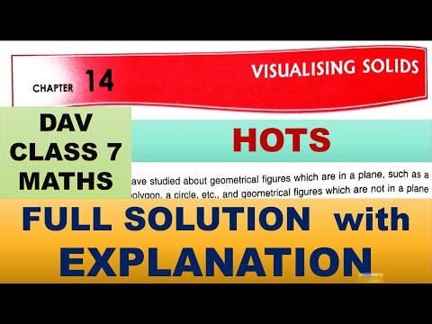 DAV CLASS 7 MATHS CHAPTER 14 | HOTS | FULL SOLUTION | MATHS SOLUTION | EXPLANATION