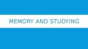 Memory & Studying Lesson Plan (1-2 class sessions)