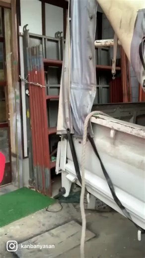 荷物積み込む時に使うロープ万力のかけ方 #万力 #ロープ結び方 #引っ越し #トラック