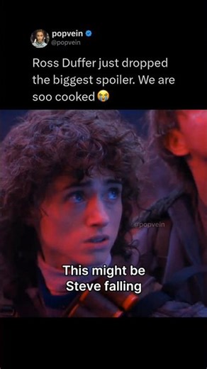 Ross Duffer dropped the biggest spoiler. Steve Harrington might be the one falling from the sky 😭💔