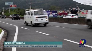 Revitalização da SC-401 foi inaugurada nesta manhã