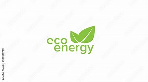 Green Eco Energy Concept Video Animation Eco Power Alternative Energy, Ways of Clean Power Generation - Concept Animation. 4k