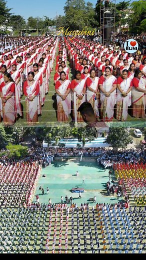 2M views · 69K reactions | #Assam #Bijni Over 3,000 females performing #Mayabini on Zubeen Garg’s 53rd birth anniversary at Bijni Girls H.S. School Playground | I Love Bijni | Facebook