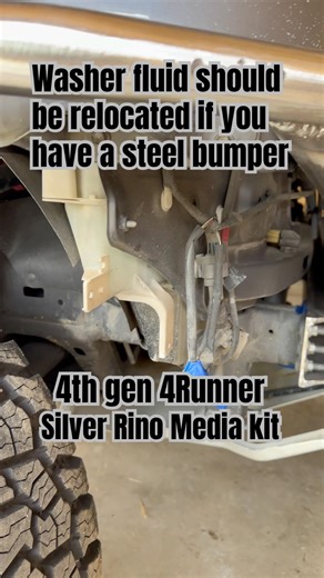 4th gen 4Runner washer fluid relocated #toyota #4runner #4thgen4runner #havefun