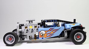 【乐高经典介绍+搭建快放】 Lego Technic 系列Lego 42022 Hot Rod 飞车罗德