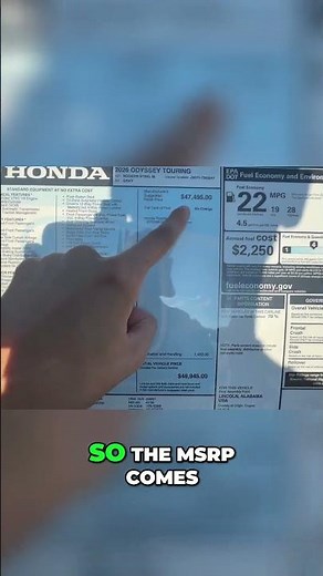 2026 Honda Odyssey Touring: Features & Price Breakdown! #shorts