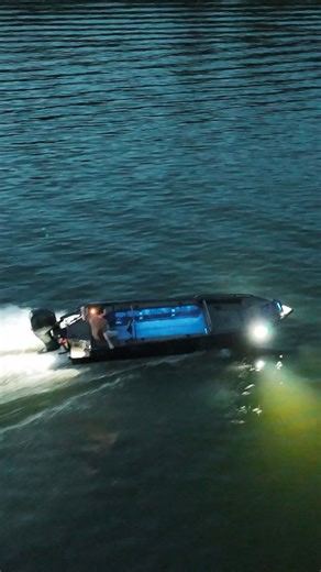Lighting up the night in style! Do you like running your boat at night? #prodigyboats #customboats #aluminiumboat #duckboat #summerdays #frogging #lakeday | Prodigy Boats