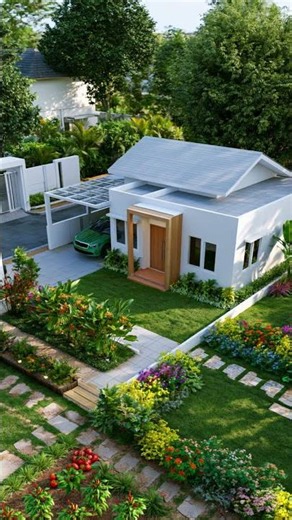 🏡 Ide Desain Rumah #002 | Rumah Minimalis 75 m² dengan Taman Belakang yang Asri