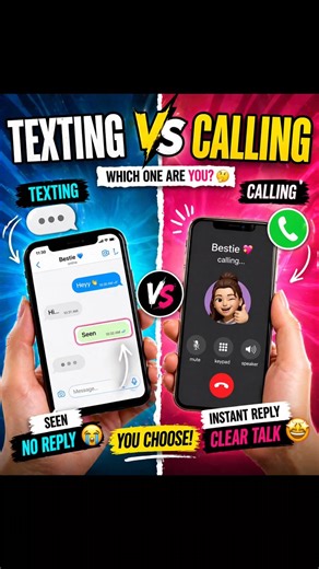 👉 “Texting vs Calling 😳 Which one are YOU?”