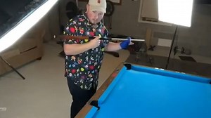 Viral pool player shows off his impressive billiard skills