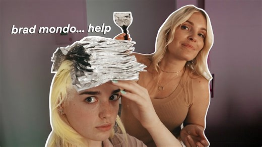 Bleaching My Hair Platinum Blonde with Mom