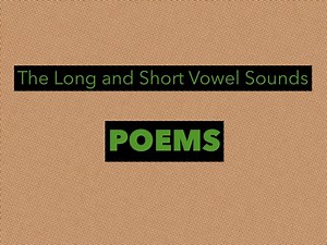 Short And Long Vowel Poems Copy