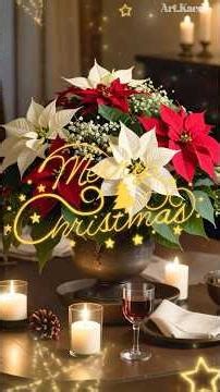 【クリスマスカード】lineで送るクリスマスカード動画（癒しのポインセチア）