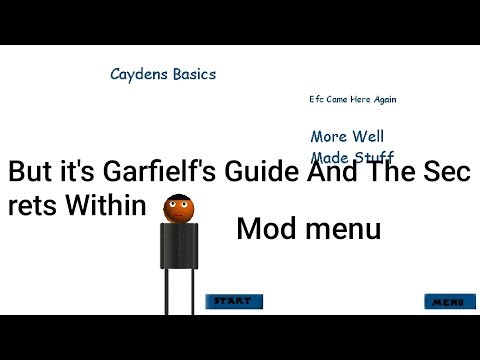 Caydens basics But It's Garfielf Guide And The Secrets Within Mod menu android (Baldi basics mod)