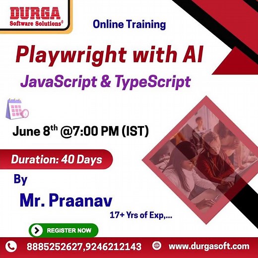 Playwright with AI JavaScript & TypeScript Online Training @ DURGASOFT #durgasoftware #shorts