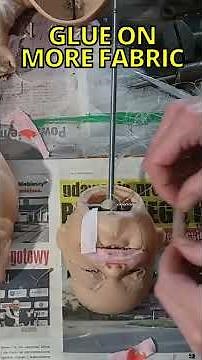 How to make a mutated zombie baby puppet out of a doll #shorts