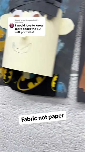 Easy 3D self portrait art project for the first week of school