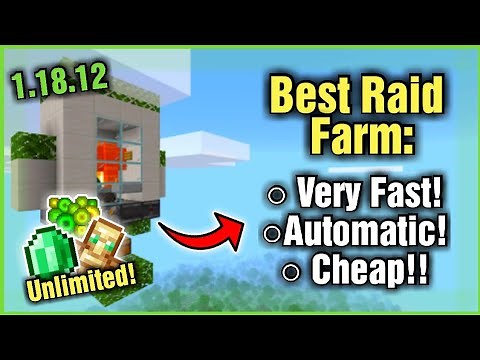 BEST RAID FARM EVER!! (CHEAP AND VERY FAST!) In Minecraft Bedrock 1.20