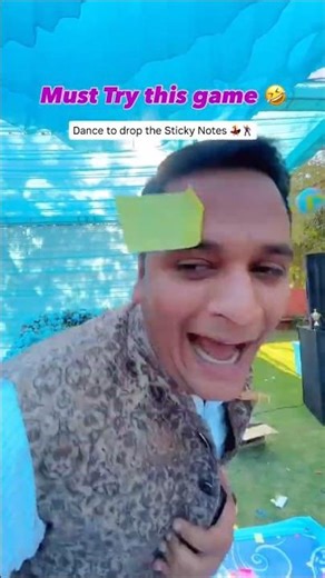Ultimate Wedding Game: The Sticky Note Dance Challenge! 😂💍#WeddingGames #StickyNoteChallenge#shorts
