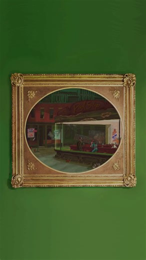 Wondered what the infamous mid-century diner would look like after the bombs dropped, meet “Nighthawks of the Wasteland” inspired by Hoppers ‘Nighthawks’. ☢️☕️ #fallout #falloutonprime #wasteland #nighthawks #falloutart