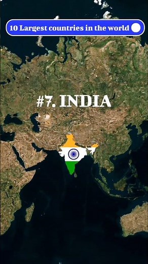 🌍 Top 10 Largest Countries in the World | Map Animation