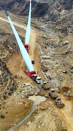 14M views · 192K reactions | Astonishing! 100-meter-long wind turbine blades are transported to the top of a mountain. #ChinaInfrastructure | Xi's Moments | Facebook