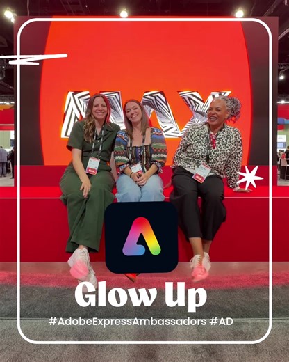 ✨ Adobe Express got a major glow up! ✨ With hundreds of new features and productivity updates, Express is now faster, easier to navigate, and built for seamless cross-app workflows, helping you edit and share in record time! 🌟 Better performance   navigation 🌟 Social Safe Zones 🌟 Improved video timeline 🌟 New stickers   animations #Ad #AdobeAmbassadorsAtMAX #AdobeExpressAmbassadors #MakeItWithAdobeExpress @Adobe Express