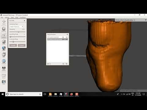 smoothing a shape with meshmixer