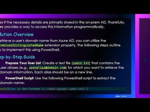 How to Easily Retrieve a User's Domain Name from Azure Active Directory