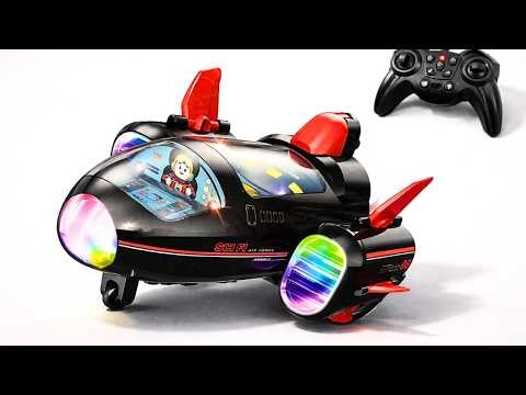 RC Spaceship Toy Unboxing & Extreme Speed Test 🚀 LED Lights + Stunt Wheels!