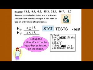 Hypothesis Testing on the Mean – P-values – Part 1