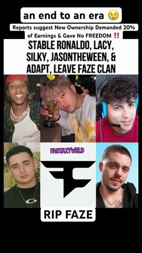 Is this the END OF FAZE? ADAPT, JASON, RON, LACY AND SILKY all LEAVE FAZE #faze #fazeclan ##fazeup