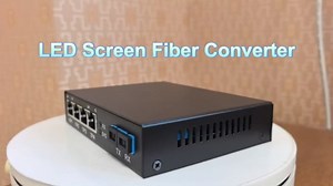 4 Port Gigabit Ethernet LED Screen Fiber Converter with 1x10G SFP+ Fiber Port, 4x10/100/1000M RJ45 Ports Network Transceiver , Single Mode Single Fiber 10km 1920*1080@60Hz
