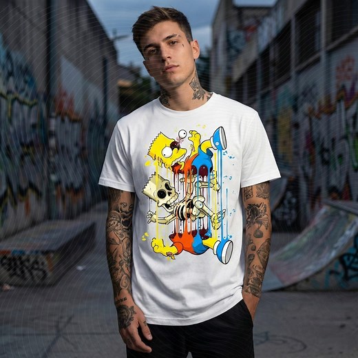 Bart Simpson Shirt | the Simpsons Hoodie | Melting Skeleton Bart Graphic Tee | Trippy 90s Cartoon Sweatshirt | Bootleg Streetwear - Etsy