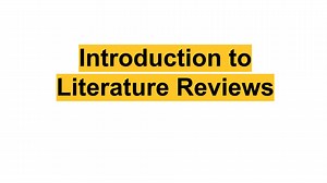 Unit 10 Skill 1 Introduction to Literature Reviews