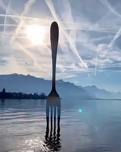 1.2K views · 21 reactions | Ready, steady, stop… and stare!  On an excursion to Vevey you’ll not only find gorgeous views but also an oversized fork right in the middle of Lake Geneva. Vevey VAUD - Région du Léman : https://www.instagram.com/guestleeproperties/ | Switzerland | Facebook