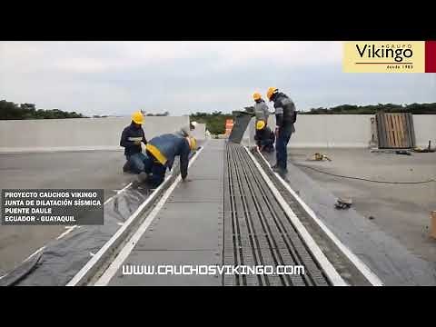 Instalación de Junta de dilatación sísmica - Puente Daule