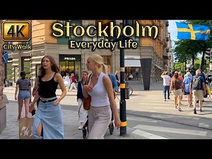 🇸🇪 Sweden: Explore Stockholm’s Heart | Saturday City Walk in 4K
