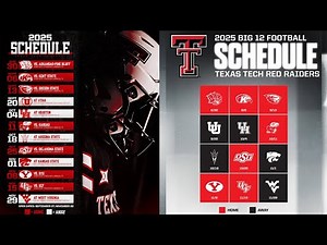 2025 Texas Tech Red Raiders Football Schedule