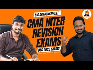CMA INTER TEST SERIES | REVISIION EXAMS & STUDY HOURS | DEC 2025 EXAMS | SHIKHARA TUTORILAS