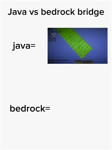 Java vs bedrock bridge #minecraft