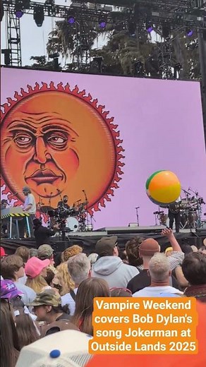 Vampire Weekend performs a cover of Bob Dylan's song Jokerman at Outside Lands at Golden Gate Park!