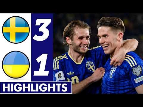 Sweden vs Ukraine (3-1) Extended HIGHLIGHTS | Victor Gyökeres 3 GOALS | world cup qualifiers 2026