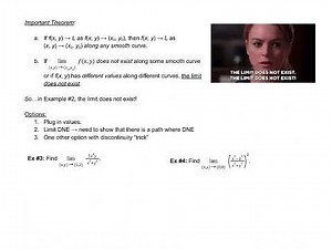 Calc 3 14.2 Notes: Limits & Continuity