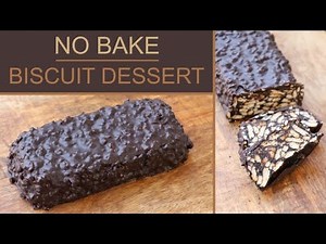 No Bake Biscuit Chocolate Dessert | Marie Biscuit Pudding | 10 Minutes Dessert Recipe | Easy Dessert