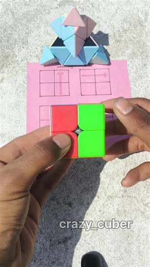 2 by 2 Rubik's Cube Solve In Magic tricks 🤯#rubikscube #2by2 #ytshorts #cube #puzzle #dropmix